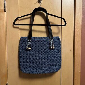 The SAC Large Crocheted Purse: 15"W x 12"H x 4" D